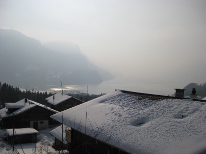 Sonnige Aussichten von der Terrasse des Ferienhauses Sonnhalde